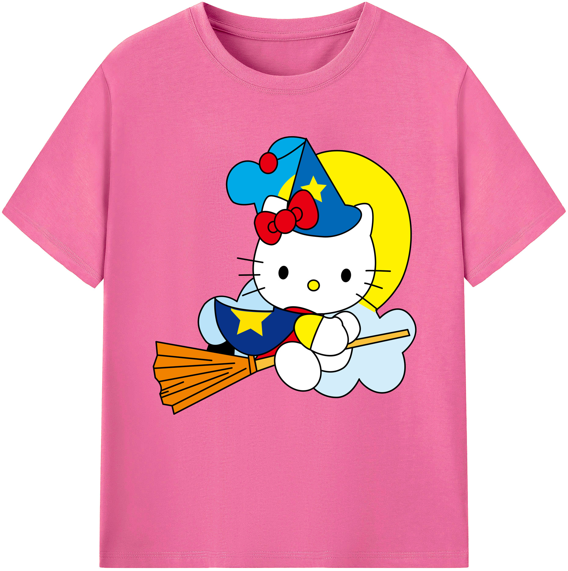 （画像用） Hello Kitty ハローキティ レディースカジュアルプリントTシャツ（綿100％）